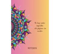 Notebook con líneas, frases motivacionales, 140 páginas, tamaño mediano 18 x 25 mm, tapa dura dura, mandalas para colorear, ideal como diario, Bullet ... sueños imposibles, solo páginas sin escribir.