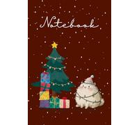 Notebook: Cute Cat with Christmas Tree & Gifts | Wide Ruled | 6" x 9" | 120 Pages | Ideal for Journaling, Notes & Holiday Gifts