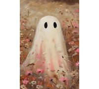 Notebook: Cute Spooky Halloween, 100 Pages 6 x 9 Wide Ruled Lined Pages Journal Diary For Teens, Students, Halloween Fans, and Study Notes (Composition Notebook)