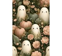 Notebook: Cute Spooky Halloween, 100 Pages 6 x 9 Wide Ruled Lined Pages Journal Diary For Teens, Students, Halloween Fans, and Study Notes (Composition Notebook)