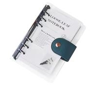 Notebook di Journal - Notepad trasparente 6 planner ad anello per il programma quotidiano, monitoraggio delle attività con inserti ricaricabili, raccoglitore di tracker per viaggi, studio, salute, pul