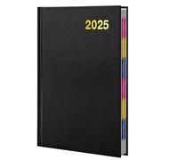 Notebook - diario durevole, notebook da ufficio, agenda giornaliera, formato A5 con copertura impermeabile, calendario personale 2025 per attività aziendali, monitoraggio degli obiettivi e