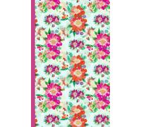 Notebook Dot Grid Paper: Lovely vintage floral pattern with red and purple flowers on a light gray background.: Cute Aesthetic Notebook For College, Students, School, Work, Office.