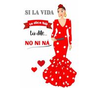 Notebook: Flamenca Juana rojo fondo blanco no ni na 15cm x 23 cm (6"x9")