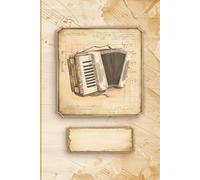 Notebook for Accordion Player: With Puzzles on the Subject of "Music" || Antique Old Fashioned Vintage Style || Appreciation / Thank You Gift for Accordionist, Accordion Teacher