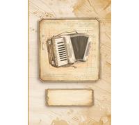 Notebook for Accordion Player: With Puzzles on the Subject of "Music" || Antique Old Fashioned Vintage Style || Appreciation / Thank You Gift for Accordionist, Accordion Teacher