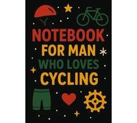 Notebook for Man Who Loves Cycling | A5 Grid Notebook - 120 Pages - Colorful Cycling Design on Black Cover: Perfect Gift for Cyclists for Birthdays, Christmas & Special Occasions