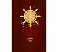 Notebook for Seafaring Professionals & Enthusiasts: With Elegant Golden Ship's Wheel Art || Incl. Puzzles on "Seafaring / Sailing" || Appreciation Gift Idea for Seaman, Sailor, Captain, Deck Cadet