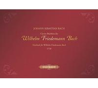 Notebook For Wilhelm Friedemann Bach 1720 BOOK NUOVO