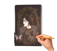 Notebook gotico - pagine colorate in stile gotico Manuale di illustrazione | Dark Fantasy Scrapbook Paper | Notebook vintage fvintage journal gothic pacchetto effimeri, forniture per uffici scolastici