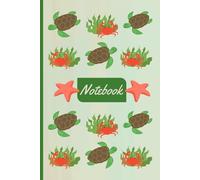 Notebook: Green Turtle 6" x 9", Lined, 120 Pages, Paperback by Books are my Treasure