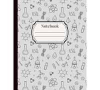 Notebook: Grey Science Notebook 120 Pages, 7.25" x 9.5", School Journal, Note Organization; For Students, Teachers, School, Homeschooling, Classroom