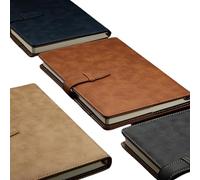 Notebook in pelle PU for ufficio creativo A5 B5 Agenda giornaliera con copertina rigida Diario aziendale Blocco note Copertina del libro(Brown,B5)
