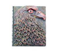 Notebook in rilievo Vintage Eagle - Antique 3D fatto a mano, copertina rigida foderata | Rivista decorativa, scrittura di notebook, regalo per notebook creativo, per uomini Donne Studio di studio estu