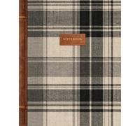 Notebook: Ink & Ash | College-Ruled Cream Paper Interior - Composition Notebook | 120 Pages | 7.5 × 9.25 | Linen & Leather-Inspired Design
