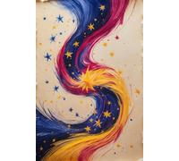 notebook Inside is white, 120 pages, size 6" x 9", lined, for students, colleges, universities, offices and normal people.