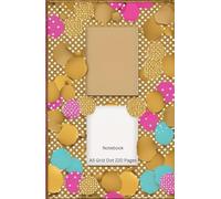 Notebook: Jasper The Timid Cat | fun polka dot mixed media cover with pink back | Dot Grid | Cute Aesthetic For School, College, Office, Work