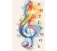 NOTEBOOK Journal, Diary, Lined Paper, Size 5.5x8.5 in.: Treble Clef, 66 Pages of Lined Paper