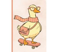 Notebook Journal Goose on Wheels: Fun gift stationery. Softcover, 6x9 inch, 120 ruled white pages.