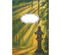 Notebook Journal Japanese Temple In A Forest: 110 Pages, College Ruled, Lined, 6x9in/15.24x22.86cm