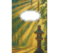 Notebook Journal Japanese Temple In A Forest: 110 Pages, College Ruled, Lined, 6x9in/15.24x22.86cm