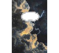 Notebook Journal Lightning With Clouds: 110 Pages, College Ruled, Lined, 6x9in/15.24x22.86cm