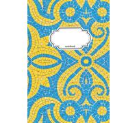 Notebook Journal Mosaic Blue And Yellow: 110 Pages, College Ruled, Lined, 6x9in/15.24x22.86cm