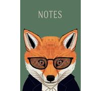 Notebook | Journal with modern illustrated fox cover 6 x9 " lined - Perfect for all ages: Great for Journalling, notes, studying, diary, making lists and more. Would make a great gift.