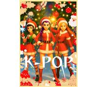 Notebook: K-Pop Stars Idols as Santa: 100 Pages 6X9 Ruled Lined Pages Journal Diary For Teens, Students, Fans, and Music Lovers ,Christmas theme