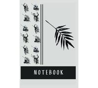 Notebook Leaf and Yoga: Black and White - Design 4: A5. Paperback. 260 lined pages. Original pattern design. Botanical and yoga motif.