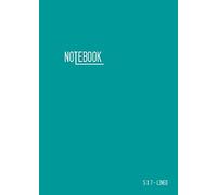 Notebook Lined 5x7: Small Journal Notebook with Date and Numbered Pages | Smart Teal Design