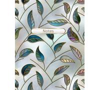 Notebook: Lined Journal for Women | Home, School or Work | Stained Glass Leaf Design