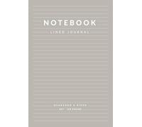 Notebook Lined Journal: Quaderno a righe 6x9 108 pagine per appunti | Soft Cover Grigio