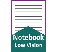 Notebook Low Vision Paper :180 Pages 6 x 9", Bold Lined White Paper For Vision Impairment Great for Students, Seniors, School, Work