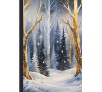 Notebook: Magical Winter Forest, 120 ruled pages, 5.5'' x 8''