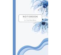 Notebook: Minimalist Elegant Classy Floral | A5 5.5"x8.5" | Floral Blue and White Design | Back To School Notebook | 120 pages | Matte Cover | White Paper