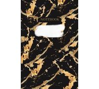 Notebook: Minimalist Elegant Classy Foil Marble | A5 5.5"x8.5" | Gold & Black Design | Back To School Notebook | 120 pages
