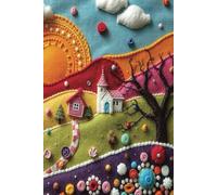 Notebook - Mixed Media Cover Sunrise Over Lollipop Glade: Hard Cover 7mm Grid Dot | 6x9 inches |220 Pages| Journals for Writing, Work, Business, Study, Note Taking, Travel Journal