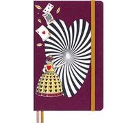 Moleskine Taccuino Pagine Bianche Le Avventure di Alice nel Paese delle Meraviglie, Copertina Rigida in Tela e Chiusura Elastica, Segnalibri e Adesivi a Tema, Regina di Cuori, Formato Large 13 x 21 cm