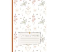 ์Notebook & Moment: Pastel Bloom Pattern Illustration 120 pages lined, 6" x 9", Notebook for Work & Note Taking, Journal for School/Home/Office