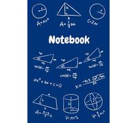 Notebook: Navy Blue Maths Formula Themed Lined Journal, 120 Pages, Ideal for Students and Mathematicians, 6 x 9 in (A5)
