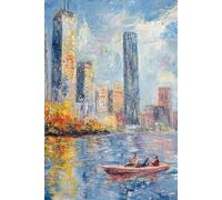 Notebook: New York Monet Style, Ruled Notebook/Journal, 6x9 , 200 Pages, Perfect for Writing, Journaling, Poetry | Office, Home & School | Great Gift Idea