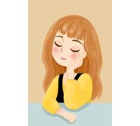 Notebook NO Lines 6x9 (Cream) 60 Sheets 120 pages paperback No Lines Blank Page White color paper: Cute little girl