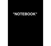 Notebook: OFF-WHITE Style A4 Black Notebook | 120 Pages | Lined paper | School Essentials: OFF-WHITE inspired cover, 120 line pages for note taking.