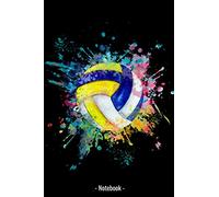 Notebook - Pallavolo Color Splash: Formato A5 con 120 pagine per giocatori di pallavolo per allenamenti di successi, appunti, giochi, migliori ... atleti sul campo da pallavolo o beach volley