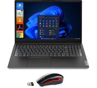 Lenovo, Notebook Pc Portatile, Display 15,6" Full HD, Intel N4500 2 Core Fino a 2.8 Ghz, Ram 8 GB DDR4, 256 GB SSD NVMe, Win 11 Pro, Pronto all'uso con Libre Office + Mouse