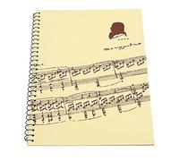 Notebook per composizioni di spartiti, 50 pagine Notazione musicale Notebook Musica Manoscritto Musica Scrittura Carta carina Clef Notebook Black Piano (Pattern di punteggio giallo)