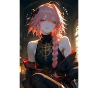 Notebook: Pink Hero, 100 Pages 6 x 9 Wide Ruled Lined Pages Journal Diary For Teens, Students, Anime Fans, and Fantasy Dreamers ( Composition Notebook )