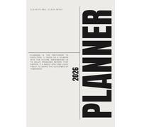 Notebook Planner 2026: Minimalist Yearly & Monthly Organizer | Productivity Journal with Motivational Quotes | Goal Setting & Reflection Diary | Clear Plans, Clear Mind