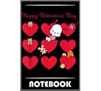 Notebook: Pochacco Happy Valentine's Day notebook 100 pages 6x9 inch by Sui Kinle